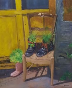 Voir le détail de cette oeuvre: Plantes des pieds sur le pas de la porte