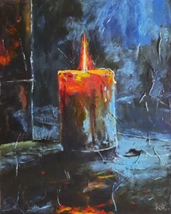Voir le détail de cette oeuvre: La bougie allumée