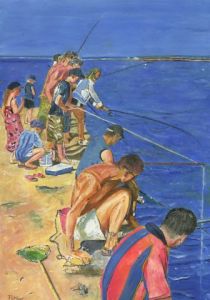 Voir le détail de cette oeuvre: Pêcheurs à la Pointe st Gildas