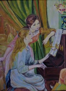 Voir le détail de cette oeuvre: Jeunes filles au piano